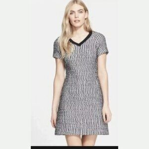 TORY BURCH Black White Tweed Boucle Dress 0